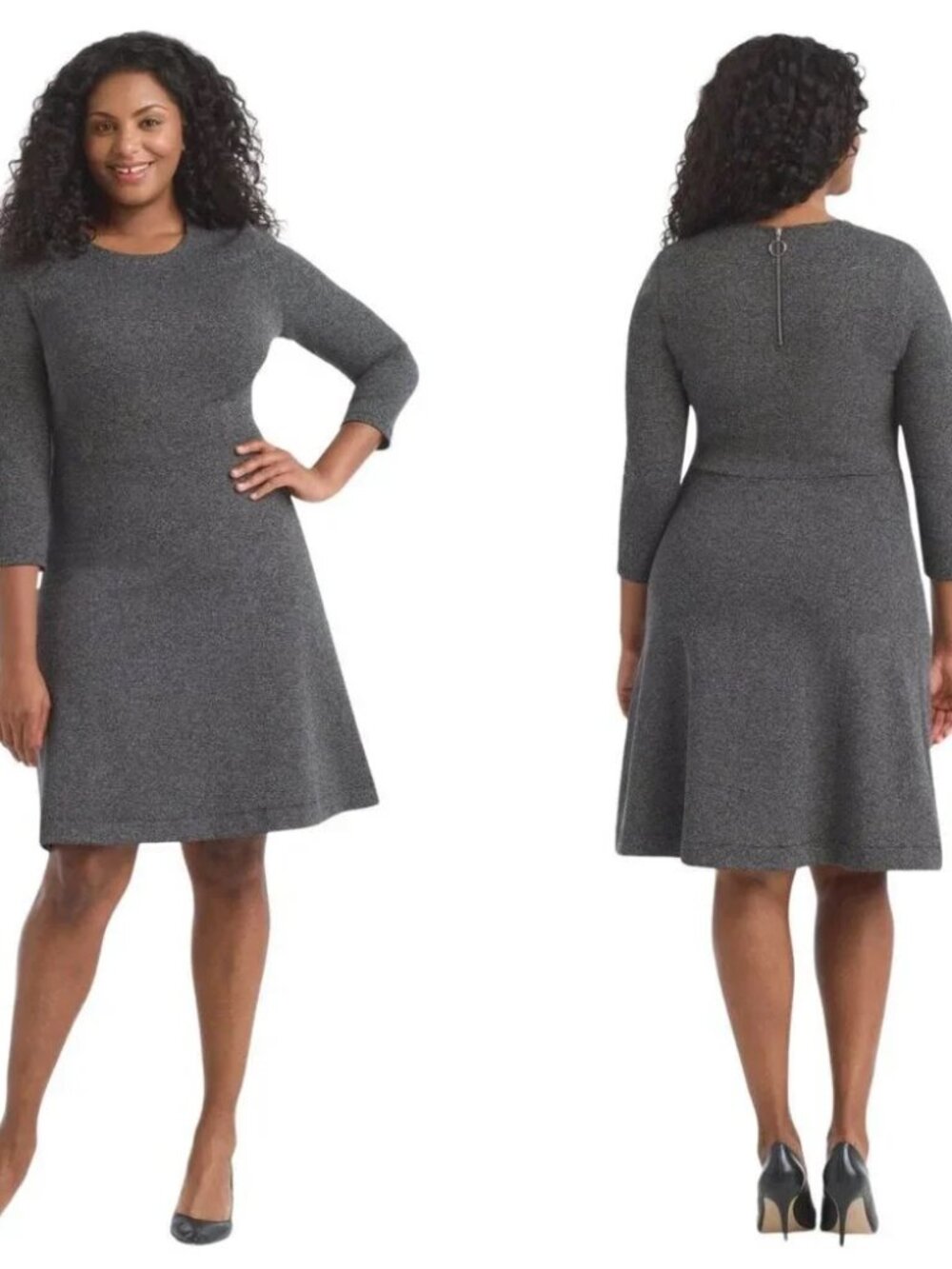 Leota Fit and Flare Plus Size dress